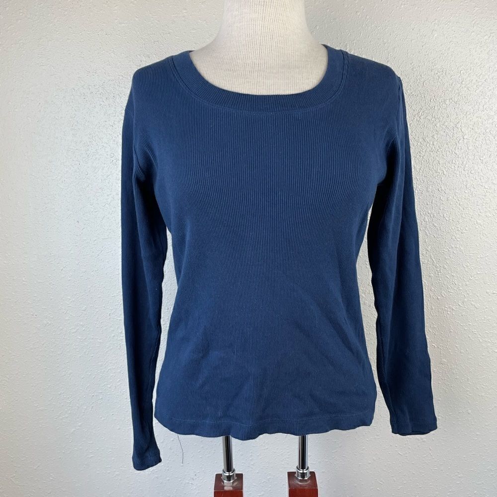 PBX Basics Navy Blue Long Sleeve Shirt Size M EUC